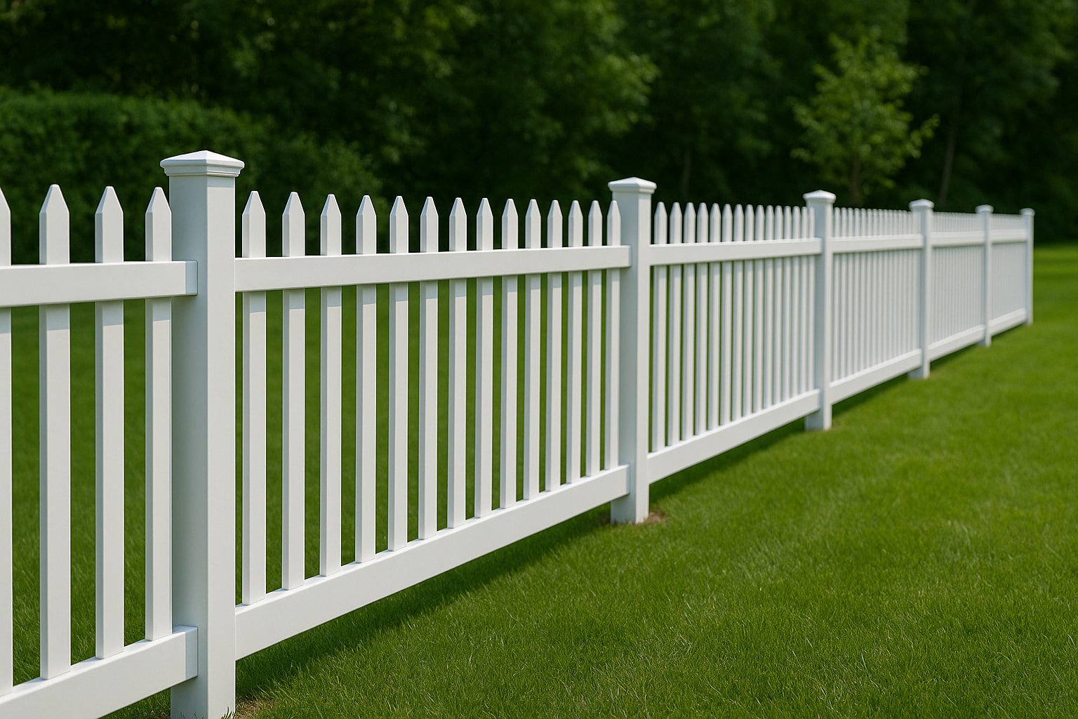 White Vinyl Picket Fence